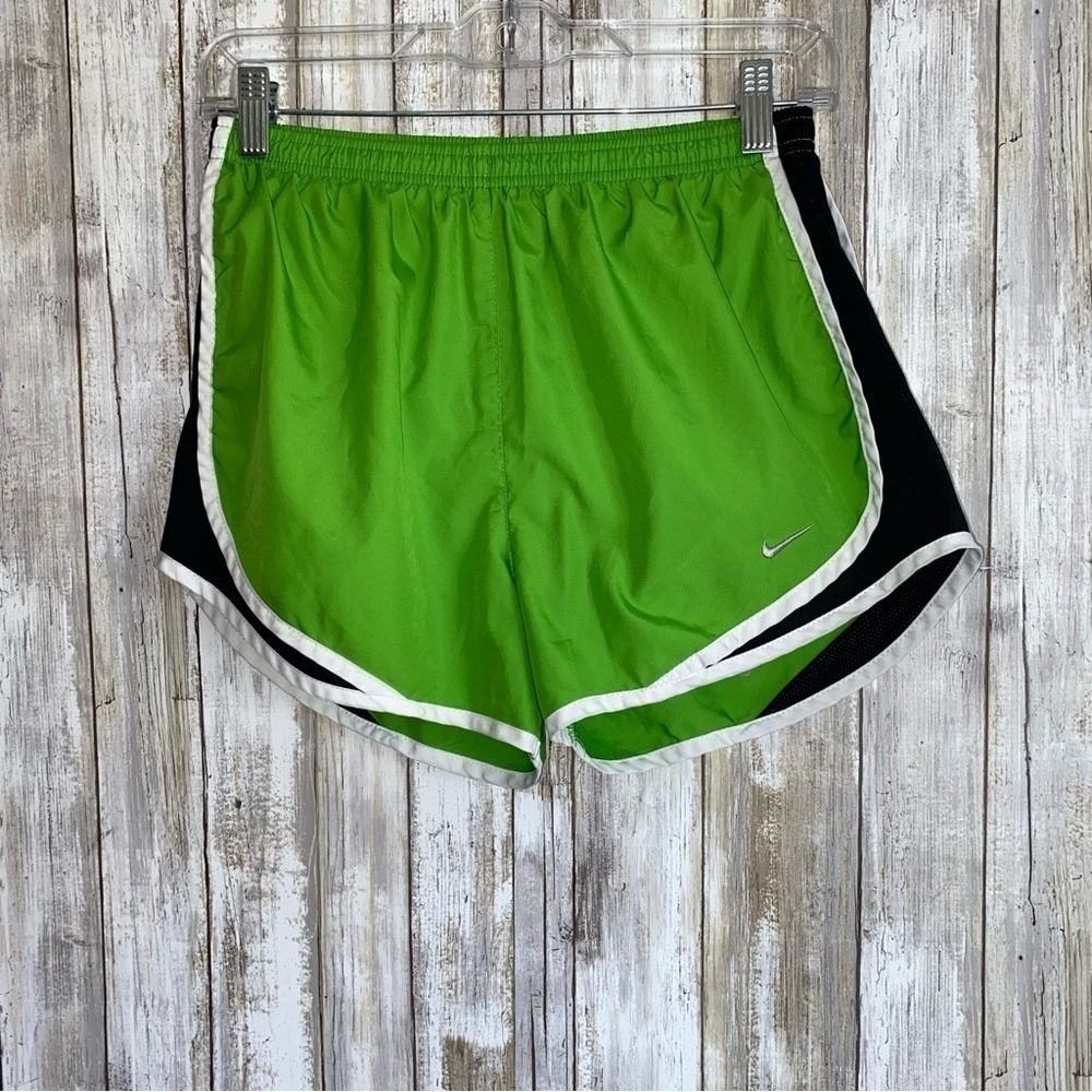Nike Lime Green, Black, & White Tempo Shorts